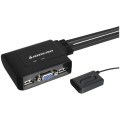 IOGEAR 2 Port USB VGA KVM Switch with Cables and Remote