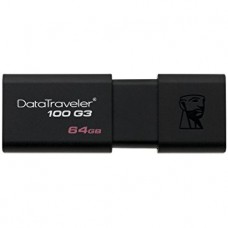 Kingston 64GB Data Traveler 100 G3 USB Flash Drive (Black)