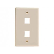 2 PORT FACEPLATE - IVORY