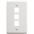 3 PORT FACEPLATE -  WHITE