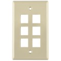 6 PORT FACEPLATE - IVORY