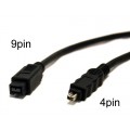 FIREWIRE 9P-4P M-M 10FT BLACK