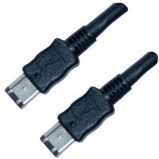 FIREWIRE 6P M-M BLACK 10FT