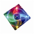 AGILER 80MM PC COOLING FAN TRANSPARENT, 3 COLOR LED