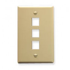 3 PORT FACEPLATE - IVORY